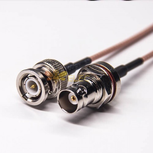 20pcs Coaxial Cable BNC Connector Male to Female Blukhead Waterproof for RG316 Cable 10cm