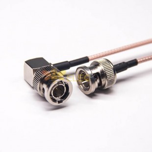 Coaxial Cable BNC Straight Male to Right Angled Male RG316