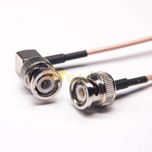 bnc公頭組裝線纜RG316兩頭焊bnc公頭連接器 10cm