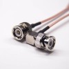 30pcs RG316 RF Coaxial Cable BNC Straight Male to BNC Right Angled Male
