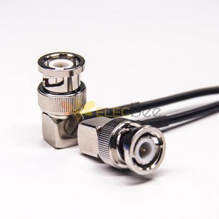 Right Angle BNC Cable Assembly Male to Male Connector for Cable RG174 10cm