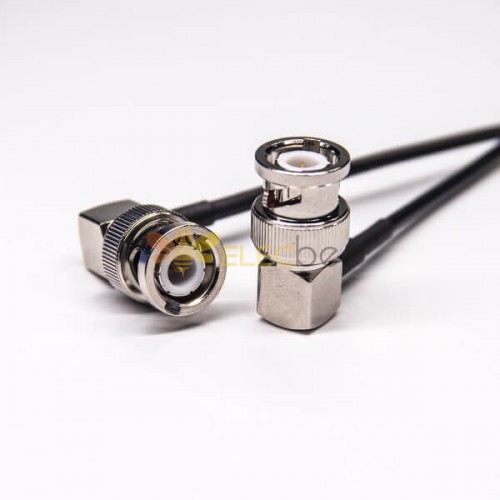 20pcs Right Angle BNC Cable Assembly Male to Male Connector for Cable RG174