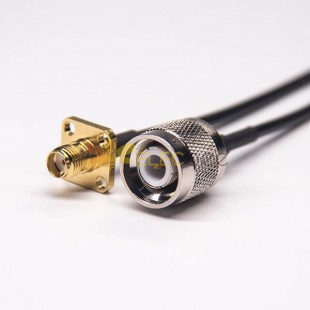 10CM SMA Flange Mount Female to TNC Male 180 Degree Coaxial Cable