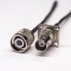 TNC Straight Plug to BNC Female Flange Mount RF Coaxial Cable 10cm