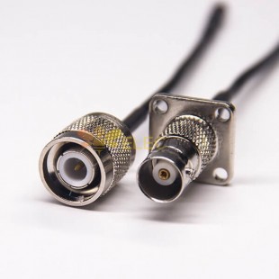 TNC Straight Plug to BNC Female Flange Mount RF Coaxial Cable