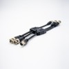 Video-BNC-Kabel, eine Buchse auf zwei BNC-Stecker, RG174-Kabelkonfektion, 40 cm