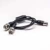 Video BNC Cable One Female to Two Male BNC RG174 Cable Assembly 40CM