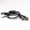 Video-BNC-Kabel, eine Buchse auf zwei BNC-Stecker, RG174-Kabelkonfektion, 40 cm