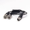 20 adet Video BNC Kablosu Bir Dişi - İki Erkek BNC RG174 Kablo Düzeneği 40CM