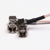 20pcs connecteurs de câble coaxial F mâle à angle droit à mâle