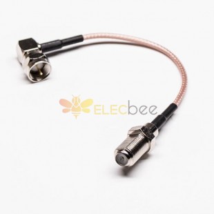 Coaxial RF Cables F Homme Angle droit à l’assemblage de câble féminin Straight F avec RG179