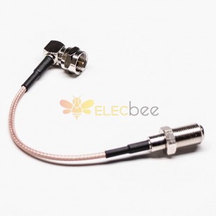 Coaxial RF Cables F Male Right Angle to Straight F Female Cable Assembly with RG179
