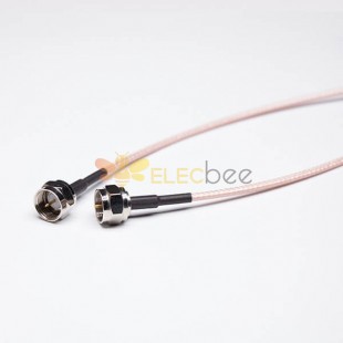 F Type Cable to Coax 75Ohm Brown RG179 Solder with F Type Straight Male