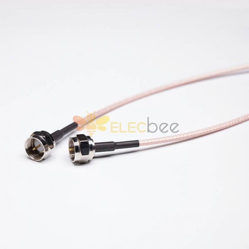 20pcs F Type Cable to Coax 75Ohm Brown RG179 Solder with F Type Straight Male