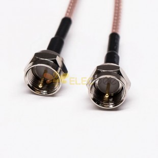 RF Coaxial Cable F Type Male Straight to F Type Male Straight Assembly