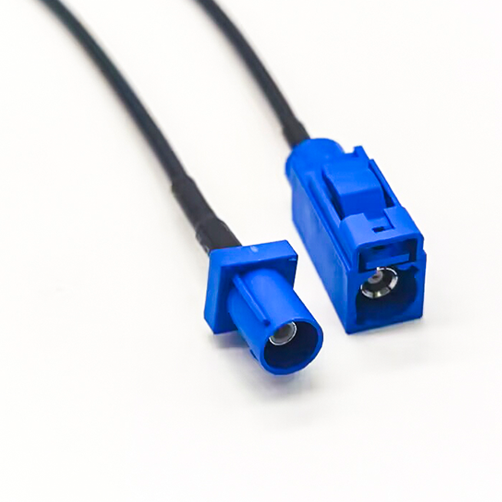20 Stück Fakra-auf-Fakra-Kabel, 1 m, blau, C-Buchse auf Stecker, GPS-Antennen-Verlängerungskabel RG174