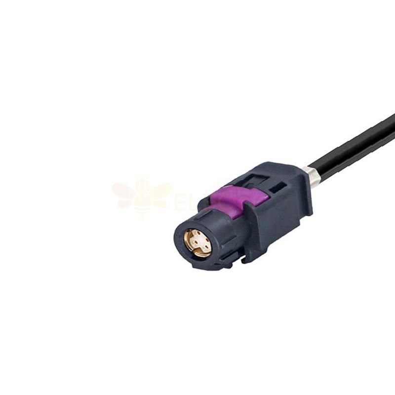 HSD LVDS Black A Plug to A Jack Vehicle Car Camera Extension Cable Assembly 50cm
