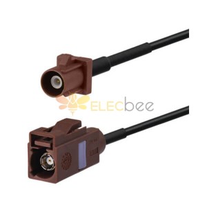 Antenna Extension Cable for Car Fakra F Brown Male to Female Pigtail Cable 2m
