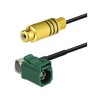 Car Antenna Cable Extension Fakra E Angled to RCA Straight Video Adapter Cable 1m for Car Reverse Backup Rear View Camera