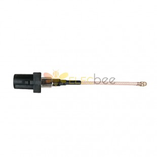 FAKRA A Code Straight Male Plug Threaded to IPX IPEX Vehicle Connection Cable Extension RG178 50cm