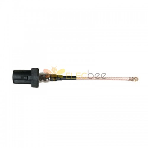 FAKRA A Code Straight Male Plug Threaded to IPX IPEX Vehicle Connection Cable Extension RG178 50cm
