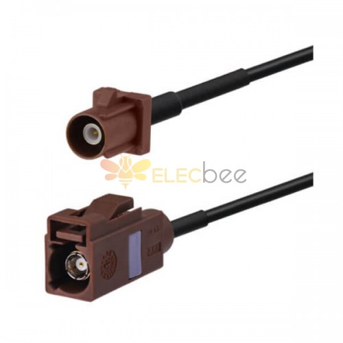Fakra Antenna Adaptateur F Type Brown Mâle à Femelle Pigtail CableCar Extension Câble 1m