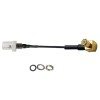 FAKRA Cable Assembly B Code White Straight Male to MCX Male Plug Right Angle Vehicle Extension 10cm RG113