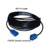 Fakra连接器生产厂家专供法卡C型母头接RG174线线长1M 20Pcs