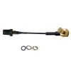 FAKRA Cable Assembly Fakra A Black Straight Male to MCX Male Plug Right Angle Vehicle Extension 10cm RG113