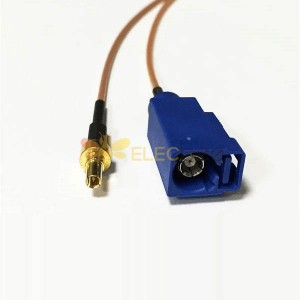 Fakra Connector Cable Adapter RG178 avec Fakra C Female Switch CRC9 Plug