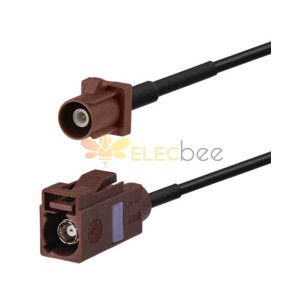 Fakra to Fakra Cable Car Antenna Extension Cable F Type Brown Male to Female 20 Feet