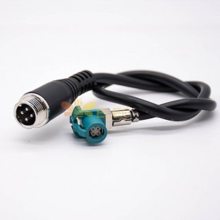 5шт Fakra Z тип HSD прямоугольный женский к прямому GX12 4-контактный штекерный кабель