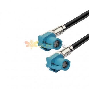 HSD LVDS Z Plug to Z Plug Male Right Angled Universal Vehicle Car Camera Extension Cable Assembly Customize 50CM