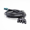 20pcs Fakra Cable Assembly Mini Fakra Z Type Female to Four Ports Fakra A Type Male Straight Cable 50CM
