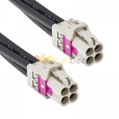Mini Fakra A Tipi Jak B Kodu Beyaz Dört Bağlantı Noktalı Dişi Fakra Konnektörü Koaksiyel Kablo Tertibatı Özelleştir