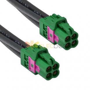 Mini Fakra A Type Jack E Code Four Ports Female Fakra Connector Coaxial Cable Assembly Customize