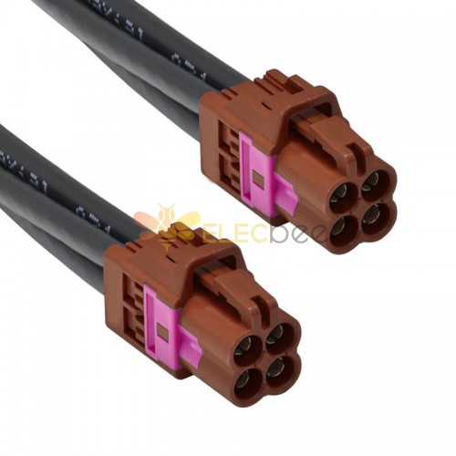 Mini Fakra A Tipo Jack Código F Cuatro puertos Conector hembra Fakra Conjunto de cable coaxial Personalizar