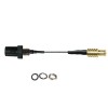 Threaded Fakra A Black Straight Male to MCX Male Plug Vehicle Extension Cable Assembly RG113 Cable 10cm