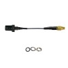 Threaded Fakra A Black Straight Plug Male to MMCX Male Vehicle Connection Extension Cable Assembly 1.13 Cable