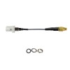 Threaded Fakra B White Straight Plug Male to MMCX Male Vehicle Connection Extension Cable Assembly 1.13 Cable