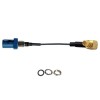 Dişli Fakra C Mavi Düz Fiş Erkek - MMCX Erkek R/A Araç Bağlantı Uzatma Kablosu Tertibatı 1.13 Kablo