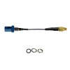 Синяя прямая вилка с резьбой Fakra C, штекер MMCX, штекер, соединительный кабель для подключения к транспортному средству, кабель 1,13