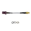 Threaded Fakra D Code Straight Plug Male to MMCX Male Vehicle Connection Extension Cable Assembly 1.13 Cable