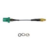 Threaded Fakra E Green Straight Plug Male to MMCX Male Vehicle Connection Extension Cable Assembly 1.13 Cable