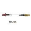 Резьбовой Fakra F коричневый прямой штекер к MCX штекер автомобильный удлинитель кабель в сборе RG113 кабель 10 см