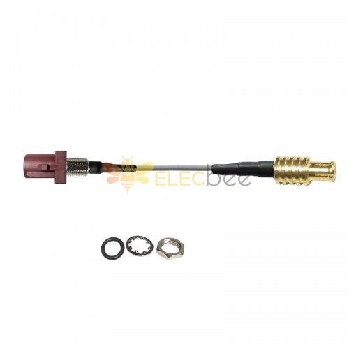 Резьбовой Fakra F коричневый прямой штекер к MCX штекер автомобильный удлинитель кабель в сборе RG113 кабель 10 см