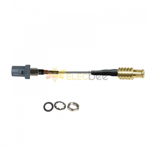 Резьбовой Fakra Grey G Straight Male to MCX Male Plug Автомобильный удлинительный кабель в сборе RG113 Кабель 10 см