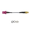 Threaded Fakra H Code Straight Plug Male to MMCX Male Vehicle Connection Extension Cable Assembly 1.13 Cable