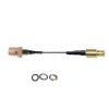 Threaded Fakra I Beige Straight Male to MCX Male Plug Vehicle Extension Cable Assembly RG113 Cable 10cm