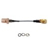 Threaded Fakra I Beige Straight Plug Male to MMCX Male R/A Vehicle Connection Extension Cable Assembly 1.13 Cable